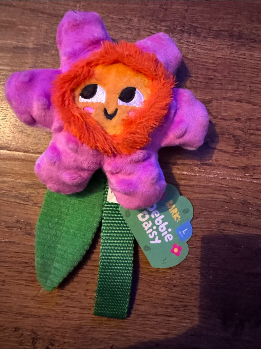 Bark Box Debbie Daisy L Flower Dog Toy NEW tug, thrash, crinkle, squeak